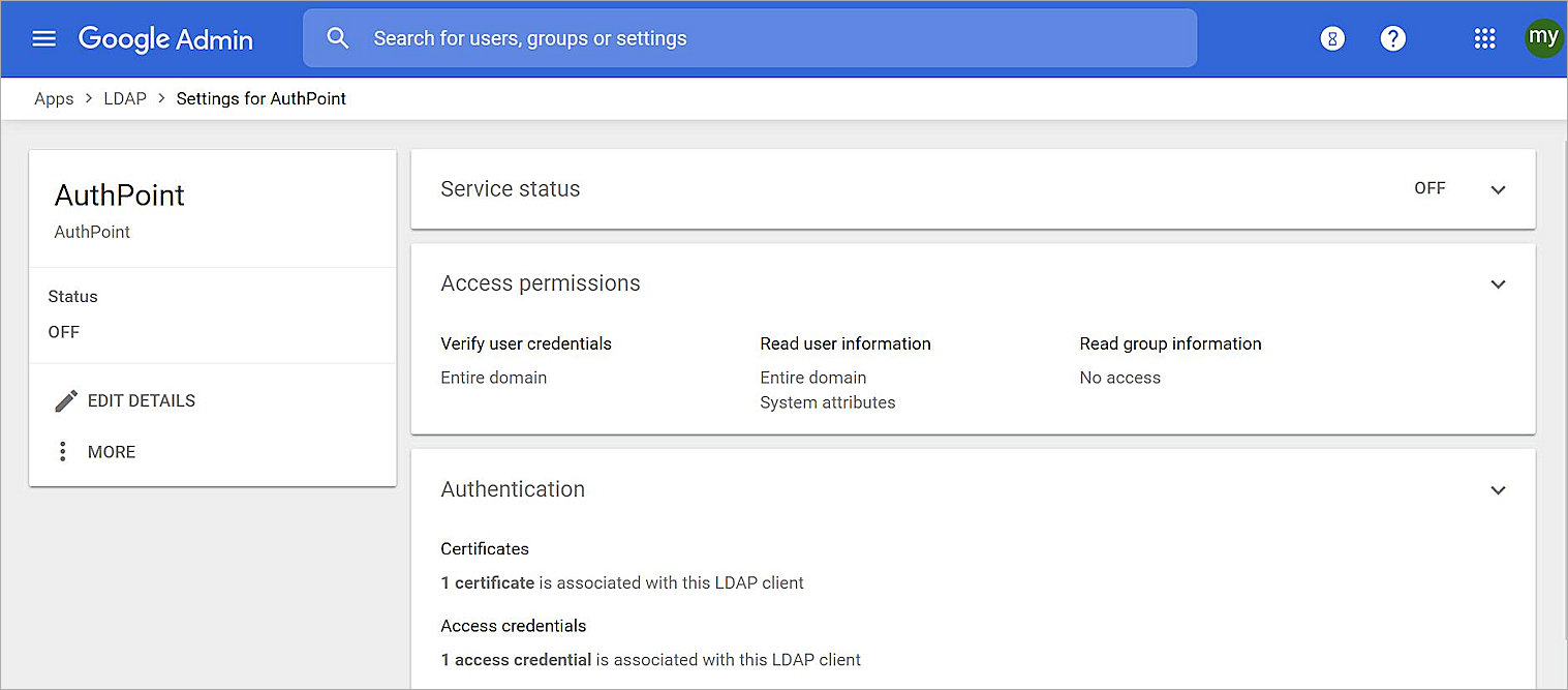 Screenshot of google workspace picture